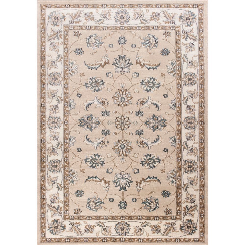 Sabina Beige/Ivory 9 ft. x 12 ft. Floral and Traditional Area Rug price history on PriceWatchPro