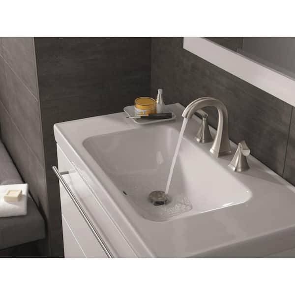 Pierce 8 in. Widespread 2-Handle Bathroom Faucet in SpotShield Brushed Nickel