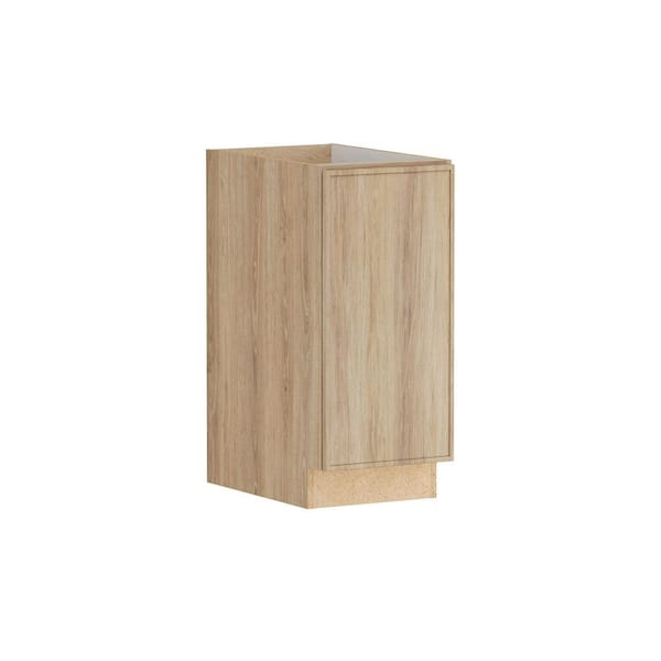 Designer Series Renly 15 in. W x 24 in. D x 34.5 in. H Assembled Slim Shaker Full Door Height Base Cabinet in Sandstone