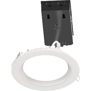 Contractor Select 6 in. Tunable CCT Canless Smart Integrated LED Matte White Recessed Light Trim