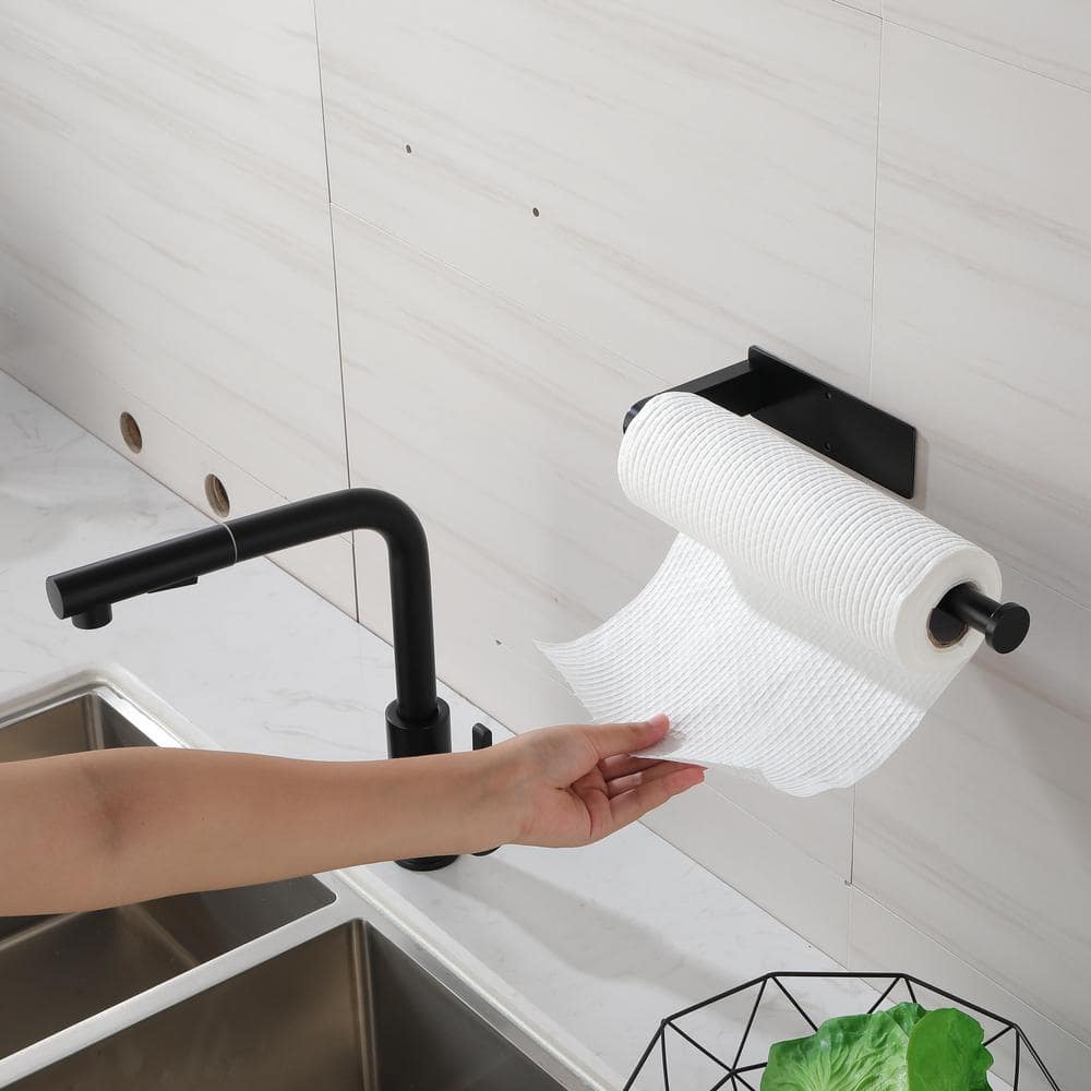 Magic Home Cabinet Stainless Steel Paper Towel Holder in Matte