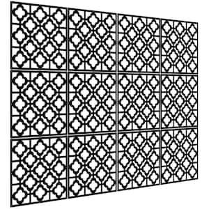12-Piece Black Hanging Room Divider, Partitions Panel Screen for Decorating Bedroom