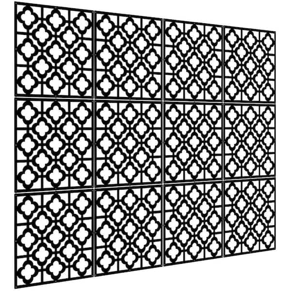 Unbranded 12-Piece Black Hanging Room Divider, Partitions Panel Screen for Decorating Bedroom