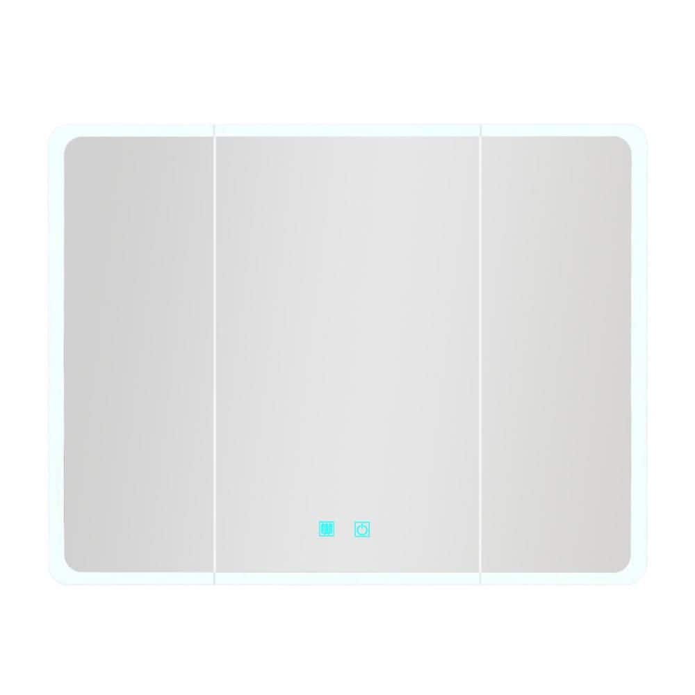 35.4 in. W x 27.6 in. H White Rectangular LED Medicine Cabinet with Mirror, Single-Color White light, Anti-Fogging price history on PriceWatchPro