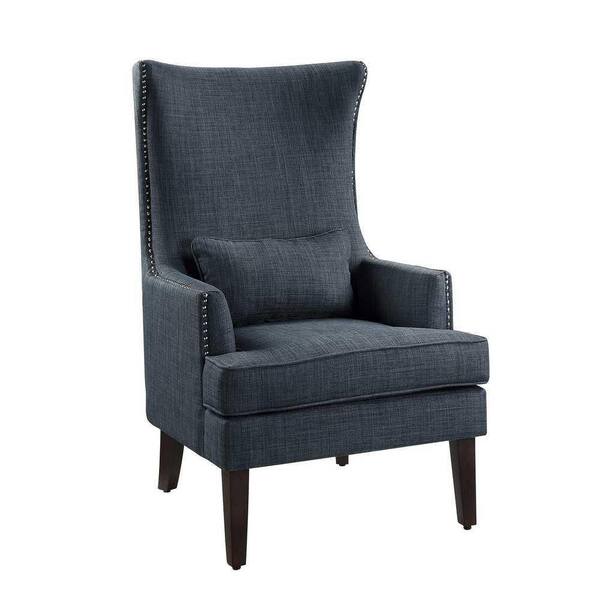 indigo wingback chair