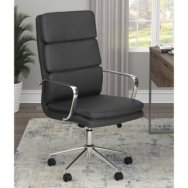 Ximena High Back Upholstered Office Chair Grey – Furniture Factory