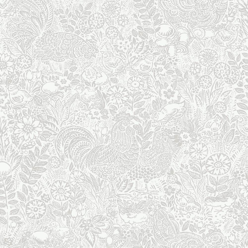 NuWallpaper Cream Jolene Vinyl Peel and Stick Wallpaper NUS4223 The