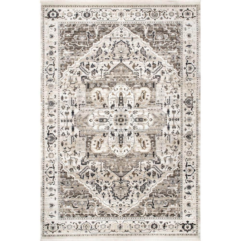 メンテナンスB OＸ &バリカン（M A RＵG A O様）専用商品 nuLOOM Oliveira Beige 10 ft. x 13 ft. Floral Medallion