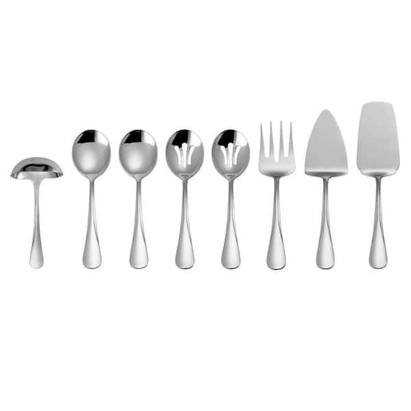 Silverware Set 46 Piece, Stainless Steel Flatware Set, Cutlery Set, Utensil  Sets, With Cake Server, Serving Spoon, Slotted Serving Spoon, Serving