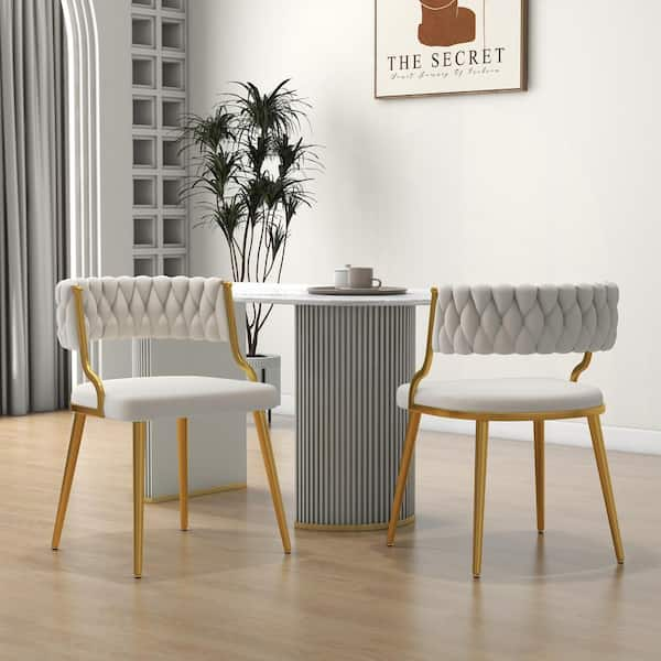 Modern ivory 2024 dining chairs