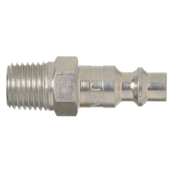 Schrader 1/4 in. x 1/4 in. NPT Male D-Type Industrial Style Steel Plug