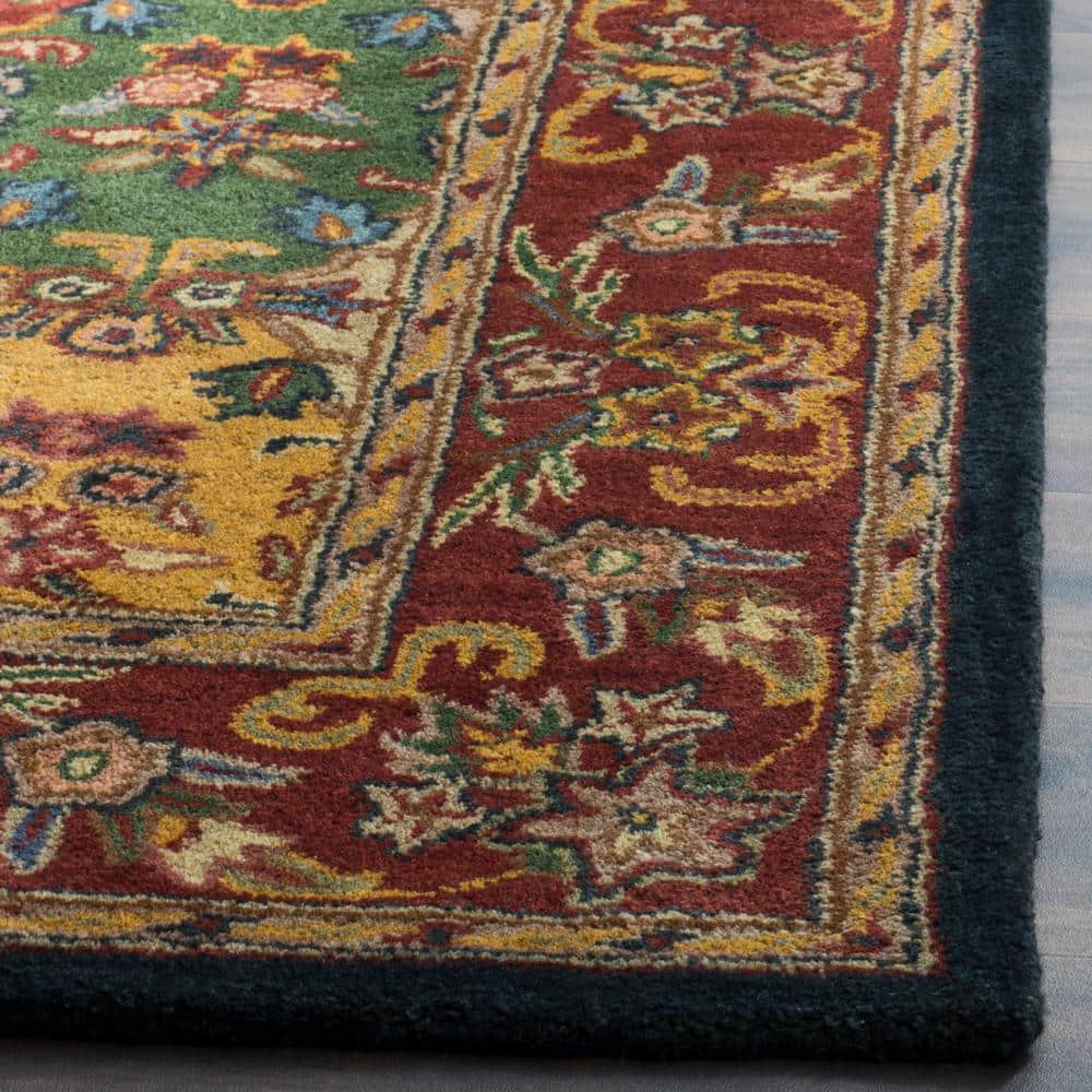 Elegant Heritage Multi-Burgundy Wool 8x10 Area Rug