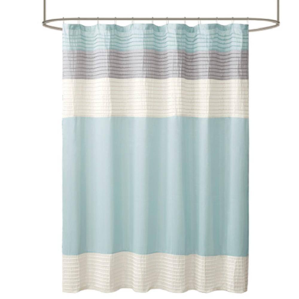 Lightweight 72 in. W x 72 in. L Faux Silk Polyester Shower Curtain Sets in 