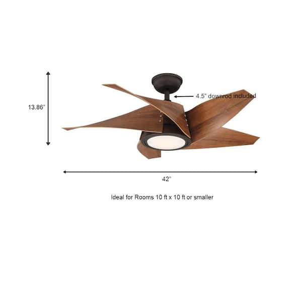 Home Decorators Collection - Broughton 42 in. LED Espresso Bronze Ceiling Fan with Remote Control