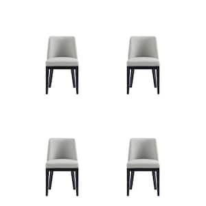 Gansevoort Stone Grey Faux Leather Dining Chair (Set of 4)