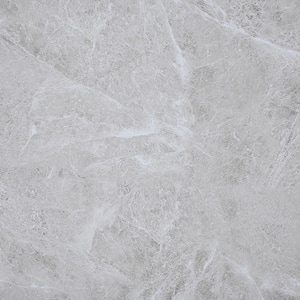 Dundee Deco Falkirk McGowen IV White Faux Marble Modern Vinyl Peel and ...