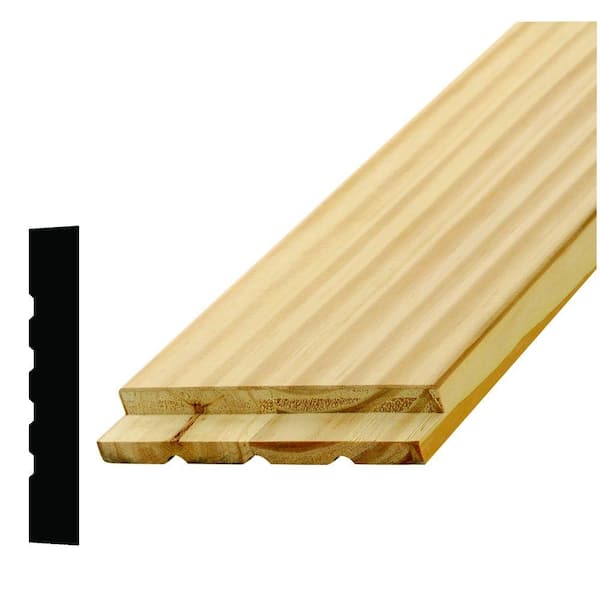 11/16 in. x 4-9/16 in. x 82 in. Radiata Pine Wood Veneer Interior Jamb Moulding
