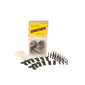 Quick-Clips 12 Clips, 24 Screws and Double Faced Tape (12-Piece)