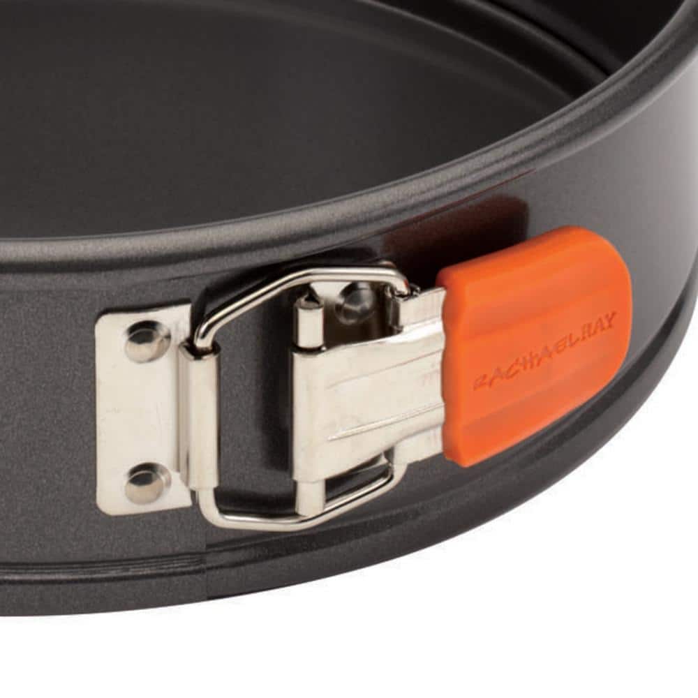 Gray Nonstick 9-Inch Springform Pan with Orange Grip