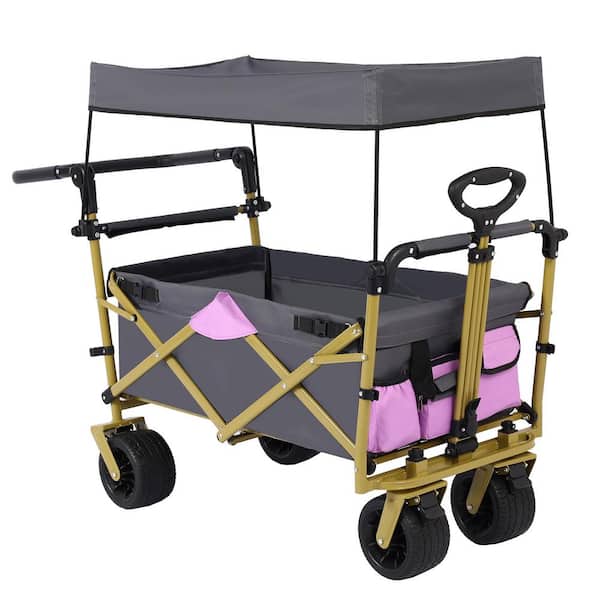 SUNRINX 3.2 cu. ft. Fabric Garden Cart in Gray