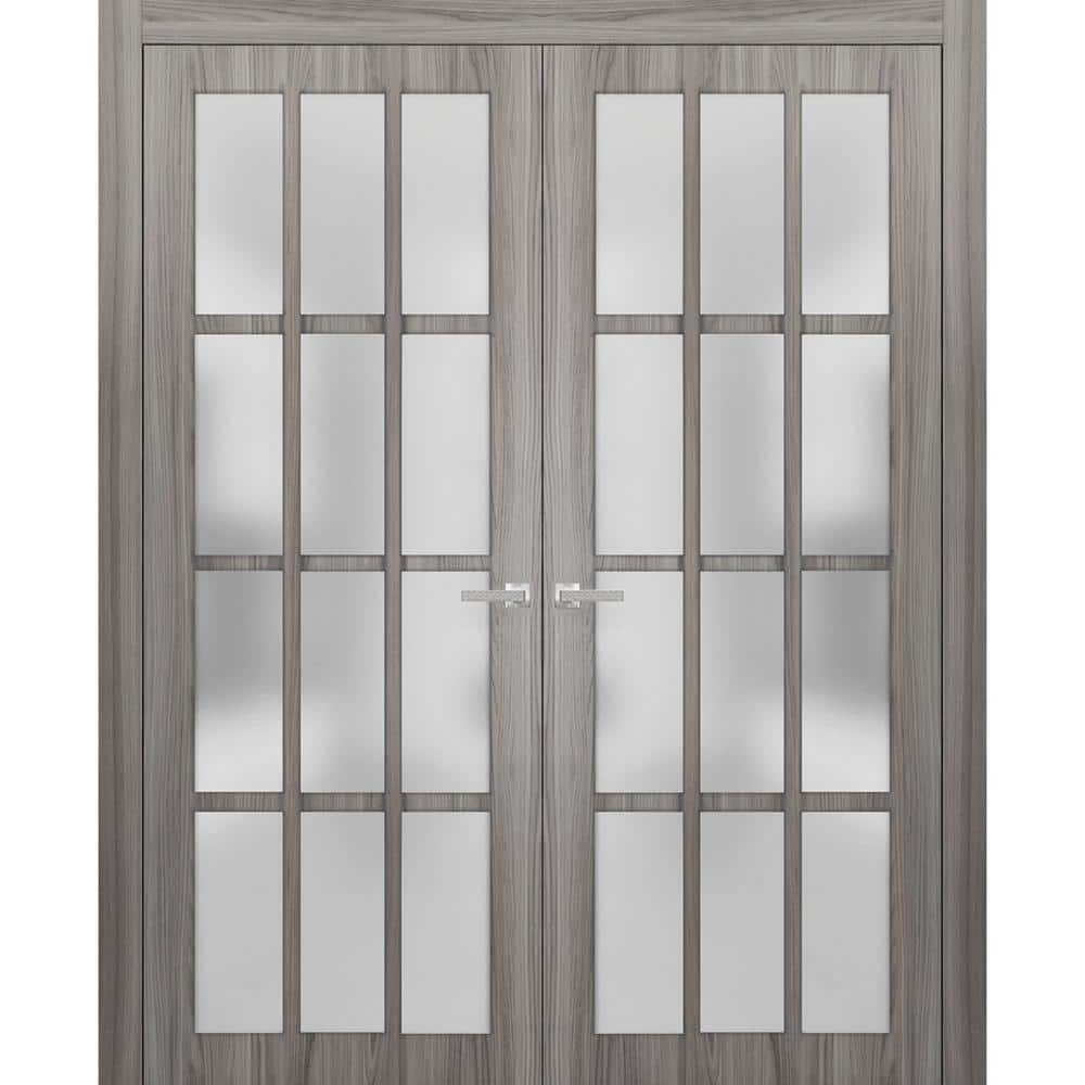 48 in. x 80 in. 2-Panel Ginger Ash Finished Solid Wood Sliding Door with Hardware price history on PriceWatchPro