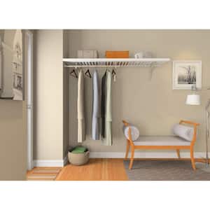 16 in. D x 72 in.W x 84 in. H White Ventilated Wood Wall Mount Entry Closet Kit