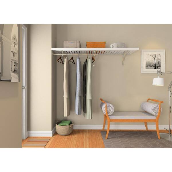 ClosetMaid 16 in. D x 72 in.W x 84 in. H White Ventilated Wood Wall Mount  Entry Closet Kit 33084 - The Home Depot
