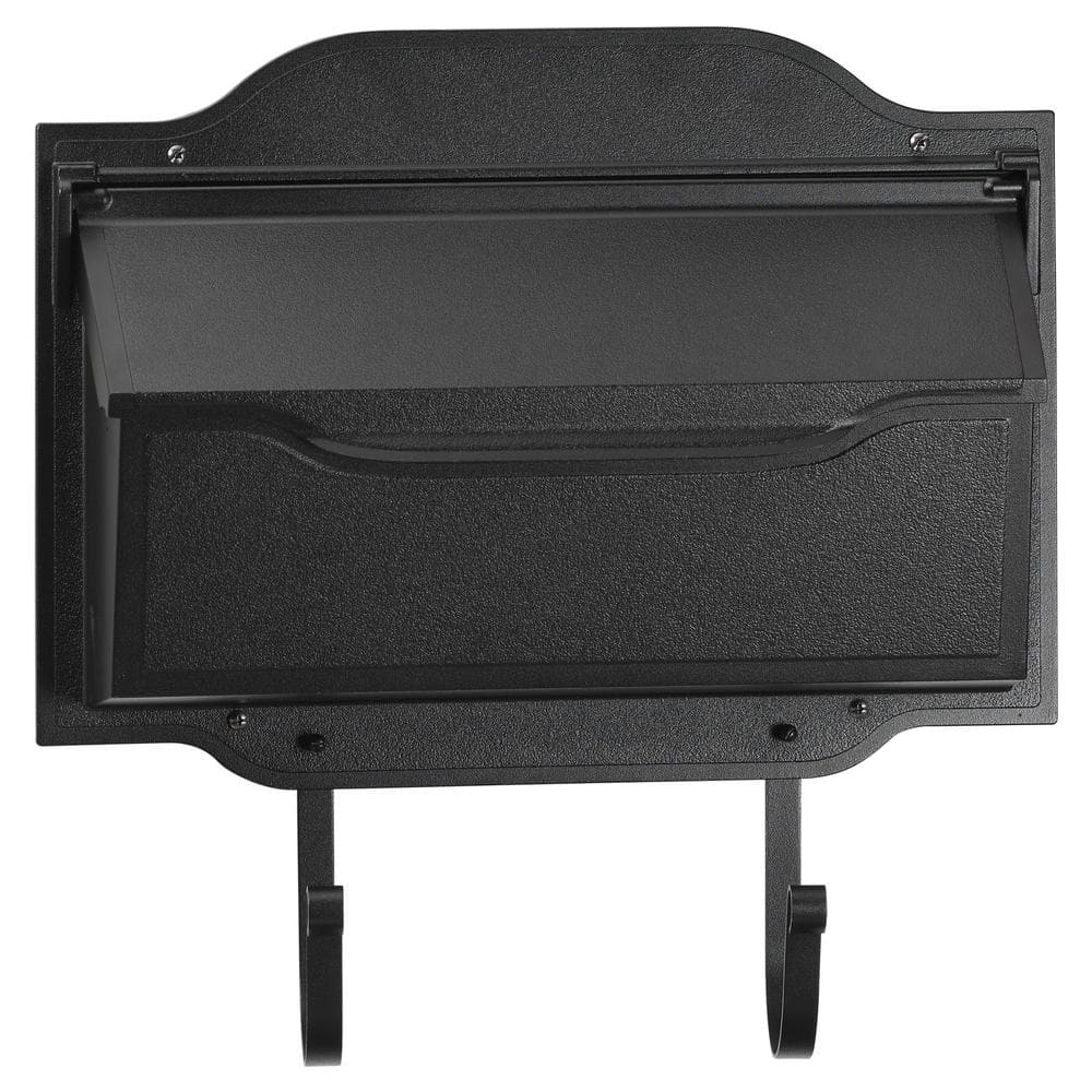 Luxurious Contemporary Black Cast Aluminum Wall Mount Mailbox