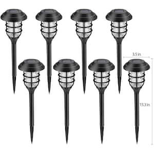 Solar Black LED Path Light with Waterproof (8-Pack)