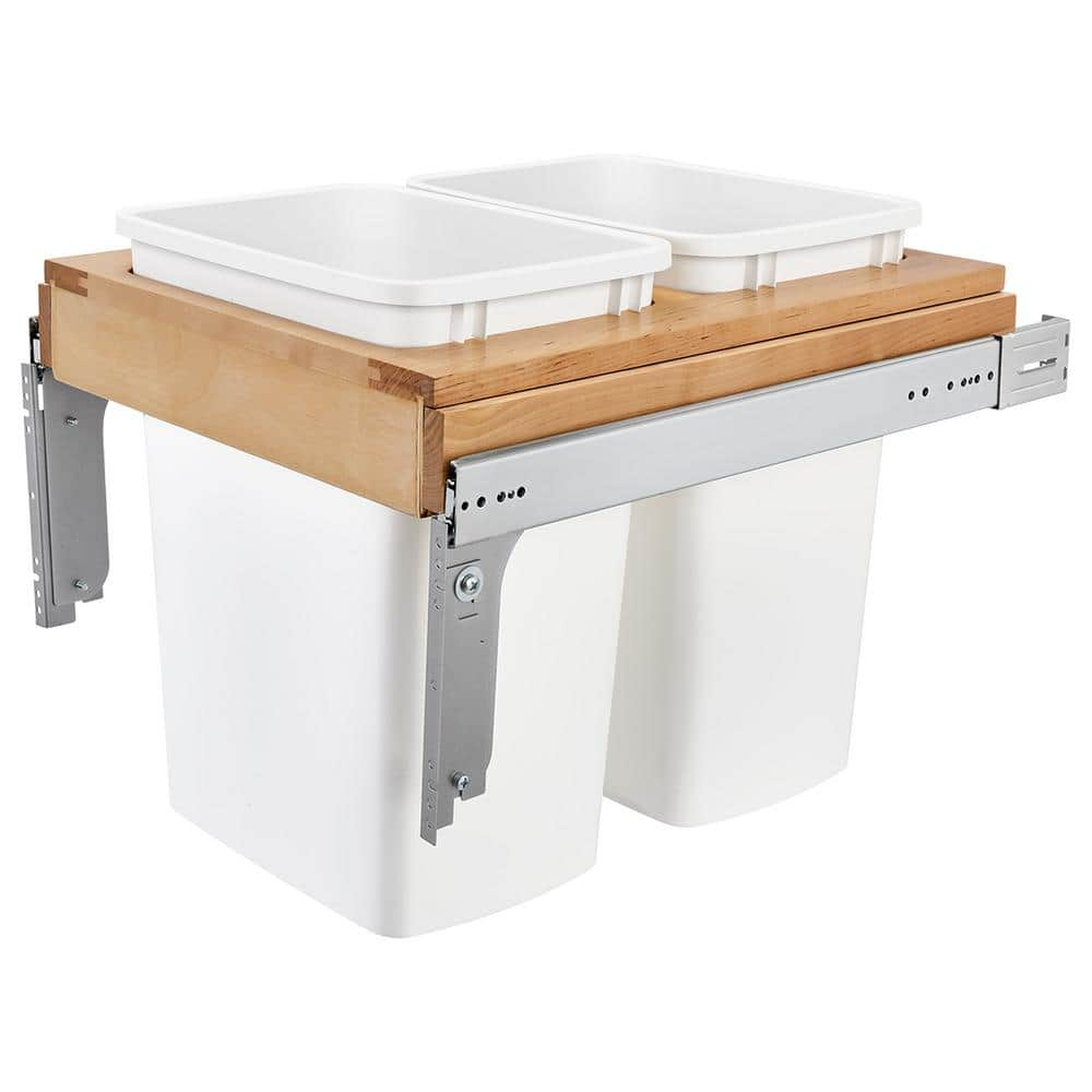 Rev A Shelf White Double Qt Pull Out Top Mount Container Wctm Dm