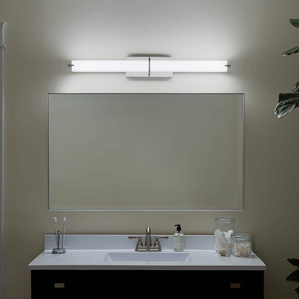 Brushed Nickel 37.5" Dimmable LED Wall Light