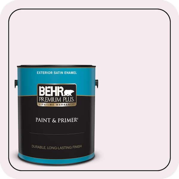 BEHR PREMIUM PLUS 1 gal. #690C-1 Sweet Illusion Satin Enamel Exterior Paint & Primer