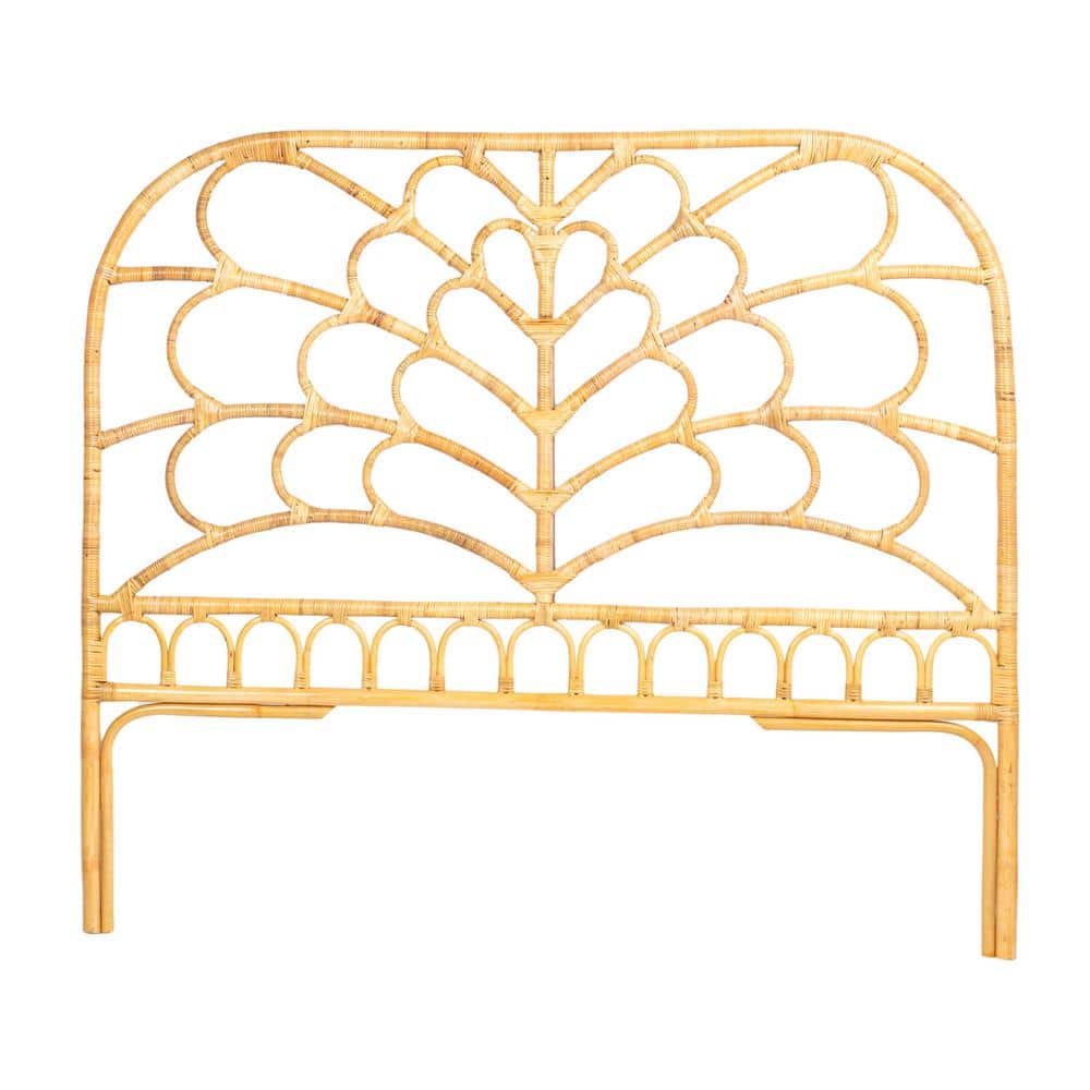 Natural Rattan Arched King Headboard