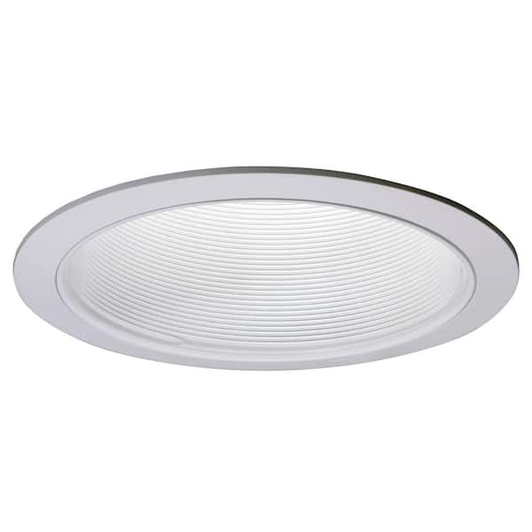 White Recessed Ceiling Light Baffle, 6 Inch Recessed Lighting Trim Home Depot