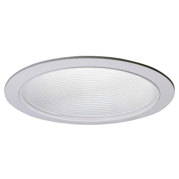 HALO 6 in. White Recessed Ceiling Light Baffle and Trim Ring