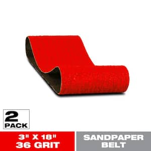 3 in. x 18 in. 36-Grit Sanding Belts