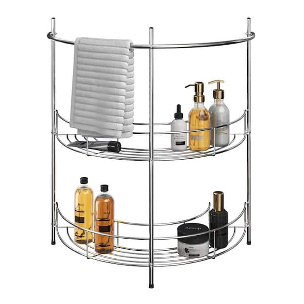 Lavish Home Compact Pedestal Sink Organizer, Silver