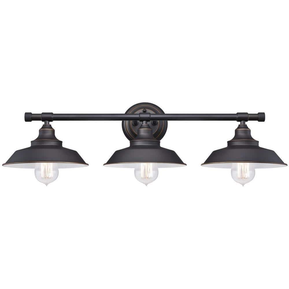 Oil Rubbed Bronze 29" Metal Wall Sconce with 3 Lights