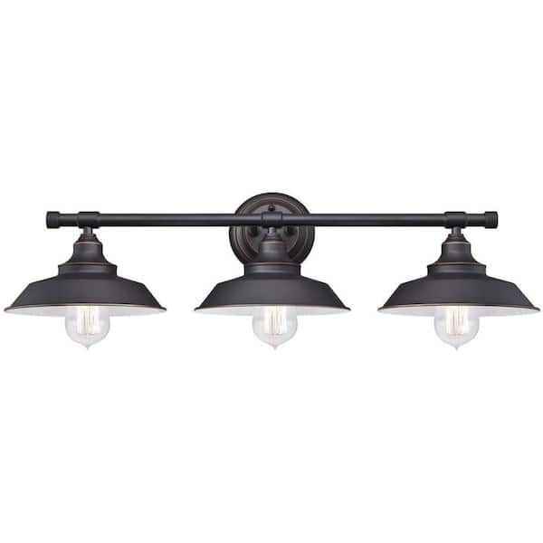 Westinghouse Iron Hill 3-Light Oil-Rubbed Bronze Wall Fixture