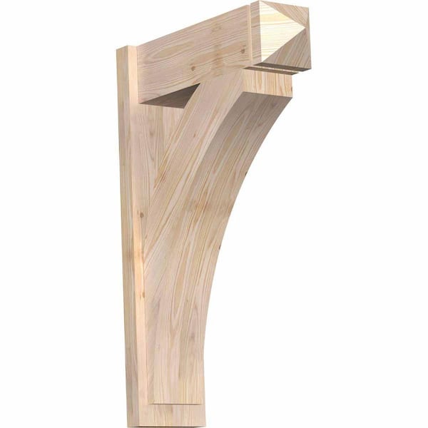 Ekena Millwork 8 in. x 36 in. x 24 in. Thorton Arts and Crafts Smooth Douglas Fir Outlooker