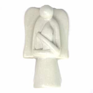 Angel with Eternal Light Soapstone Sculpture