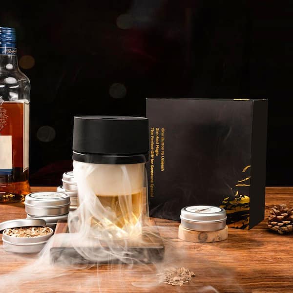 Lynzavix 6-Piece Plastic Electric Whiskey Smoker Kit with Builtin
