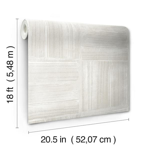Unbranded Beige Dimensional Square Plaster Peel and Stick Wallpaper
