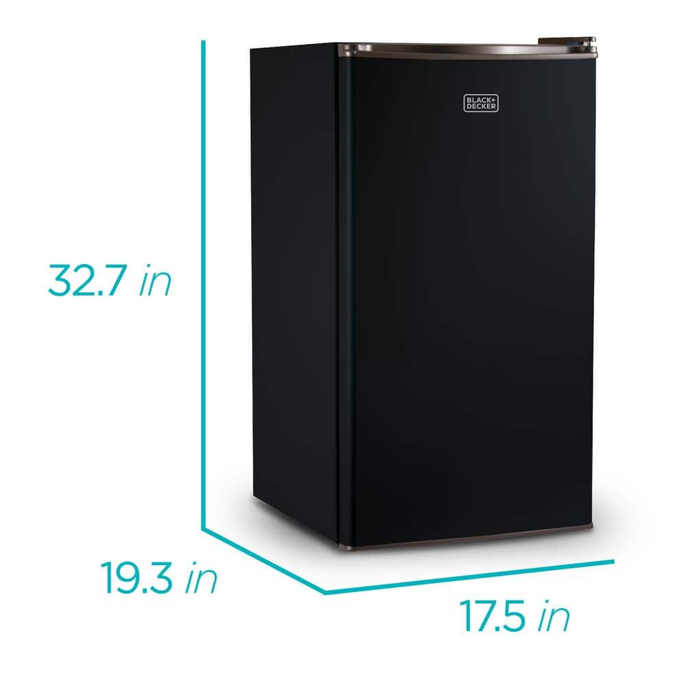Black 3.2 Cu. Ft. Energy Star Compact Refrigerator with Freezer