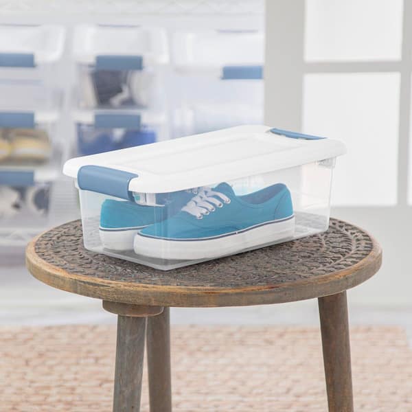 Sterilite 6 Qt. Plastic Stackable Storage Box with Latching Lid