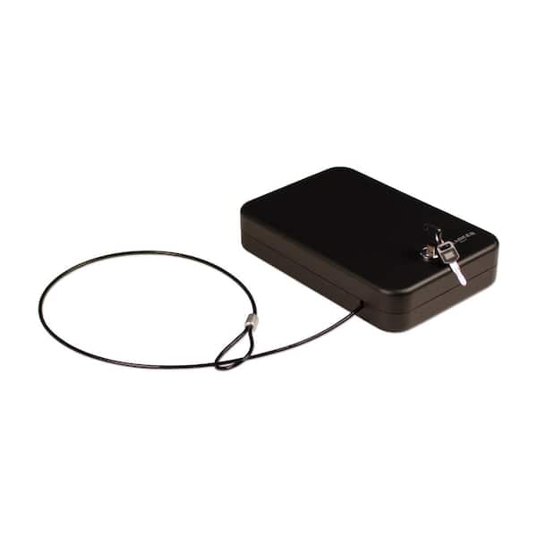 0.052 cu. ft. Small Car/Portable Safe with Key Lock, Black