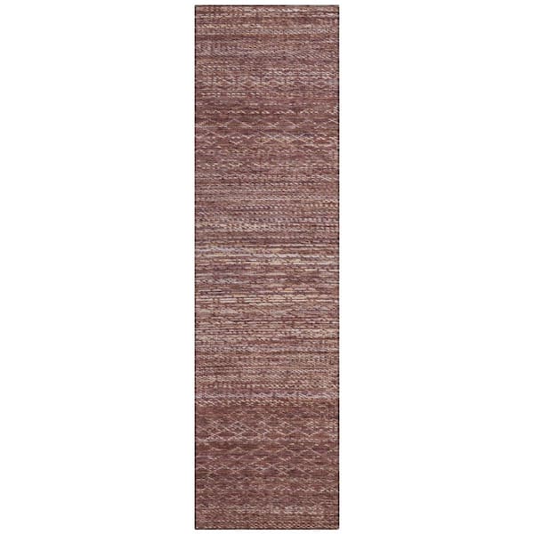 Addison Rugs Chantille Machine Washable Indoor/Outdoor Abstract ACN2150 Merlot 2 ft. 3 in. x 7 ft. 6 in. Runner Rug