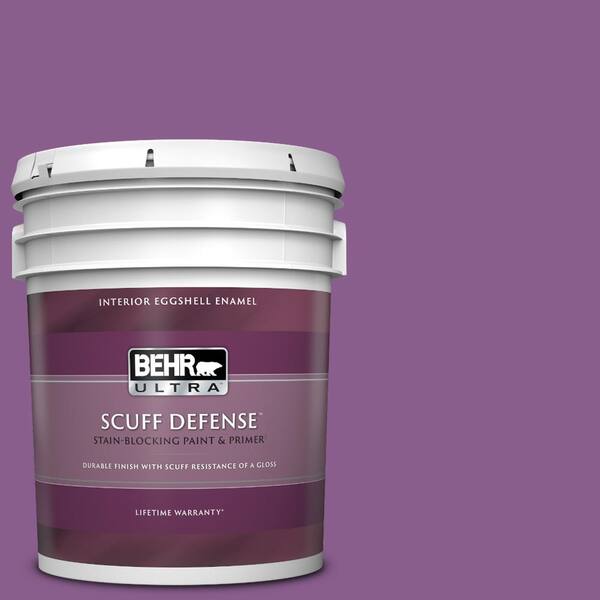 BEHR ULTRA 5 gal. #670B-7 Candy Violet Extra Durable Eggshell Enamel Interior Paint & Primer