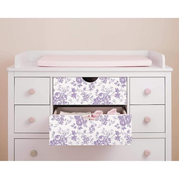 Creative Covering 18 in. x 16 ft. Toile Lavender Self-Adhesive Vinyl Drawer and Shelf Liner (6-Rolls)