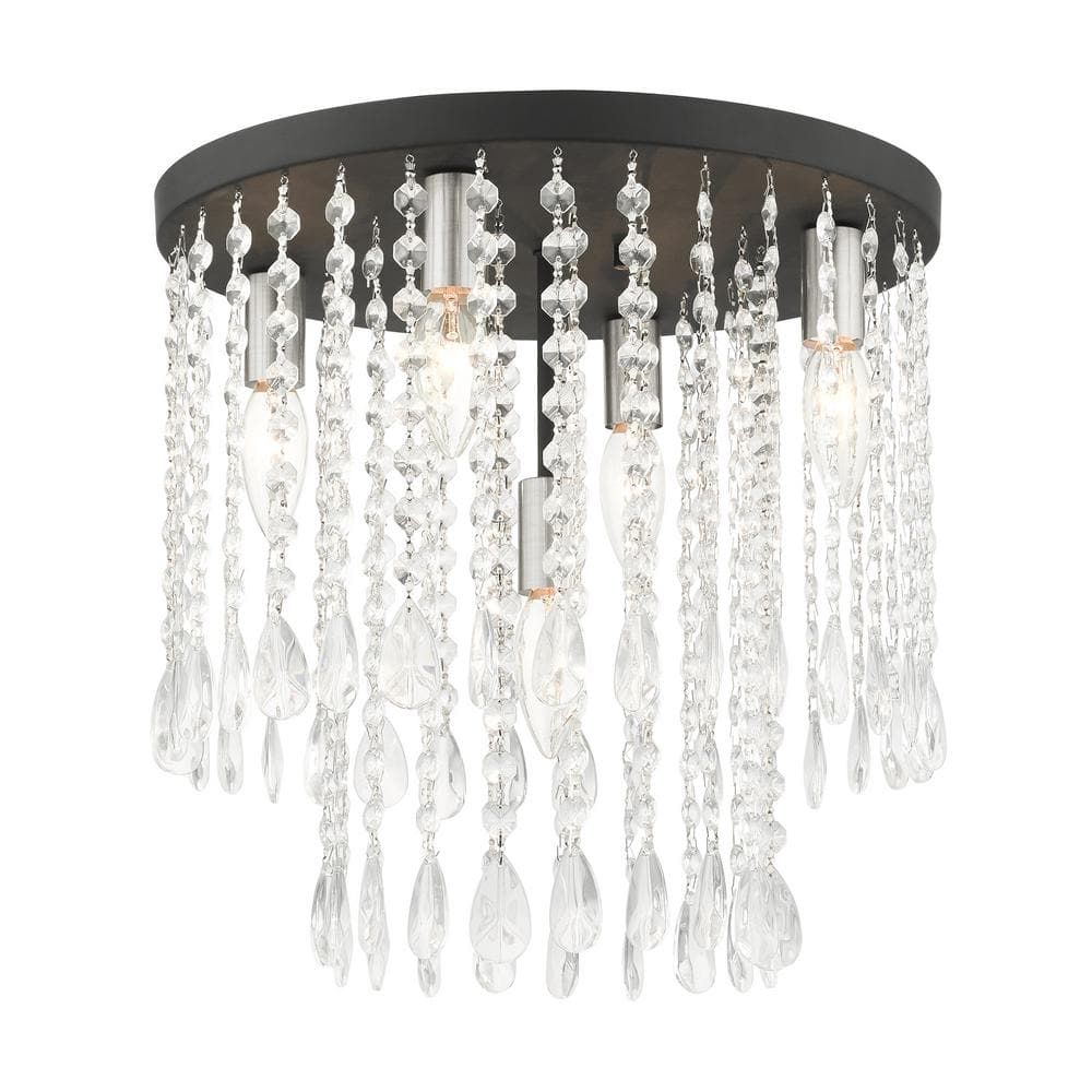 Elizabeth 5 Light Black Flush Mount price history on PriceWatchPro